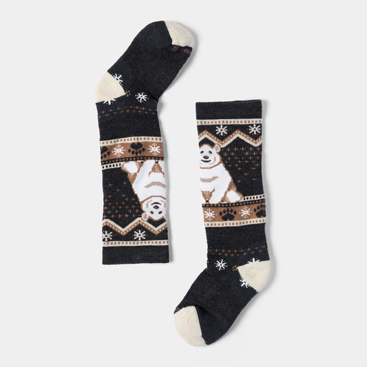 Smartwool Kids' Wintersport Polar Bear Pattern Over The Calf Socks