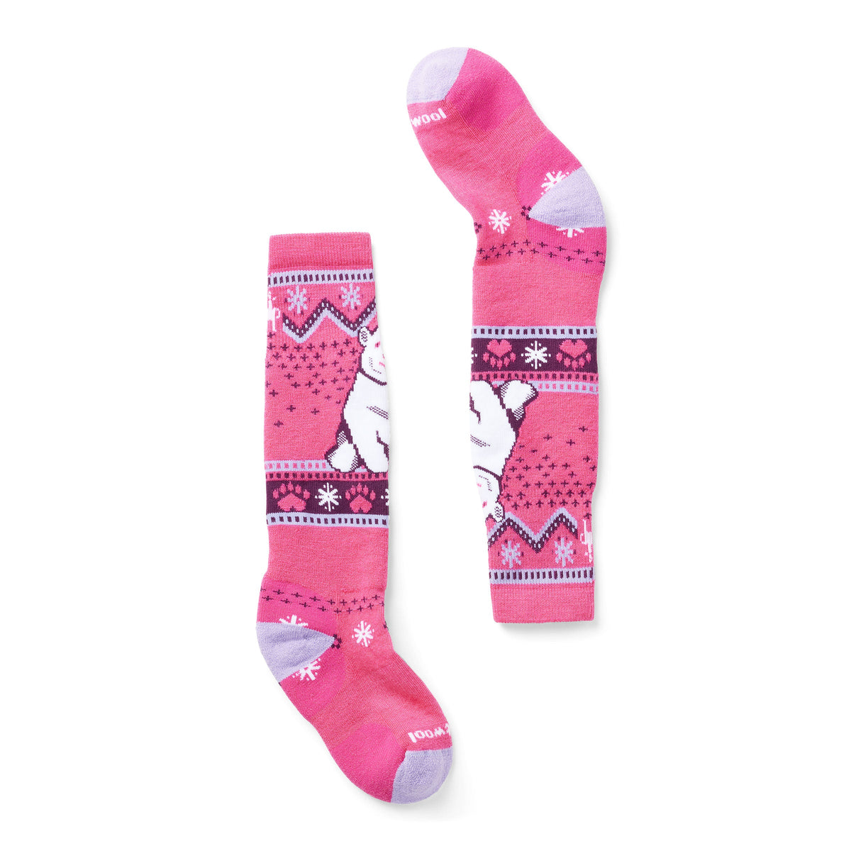 Smartwool Kids' Wintersport Polar Bear Pattern Over The Calf Socks