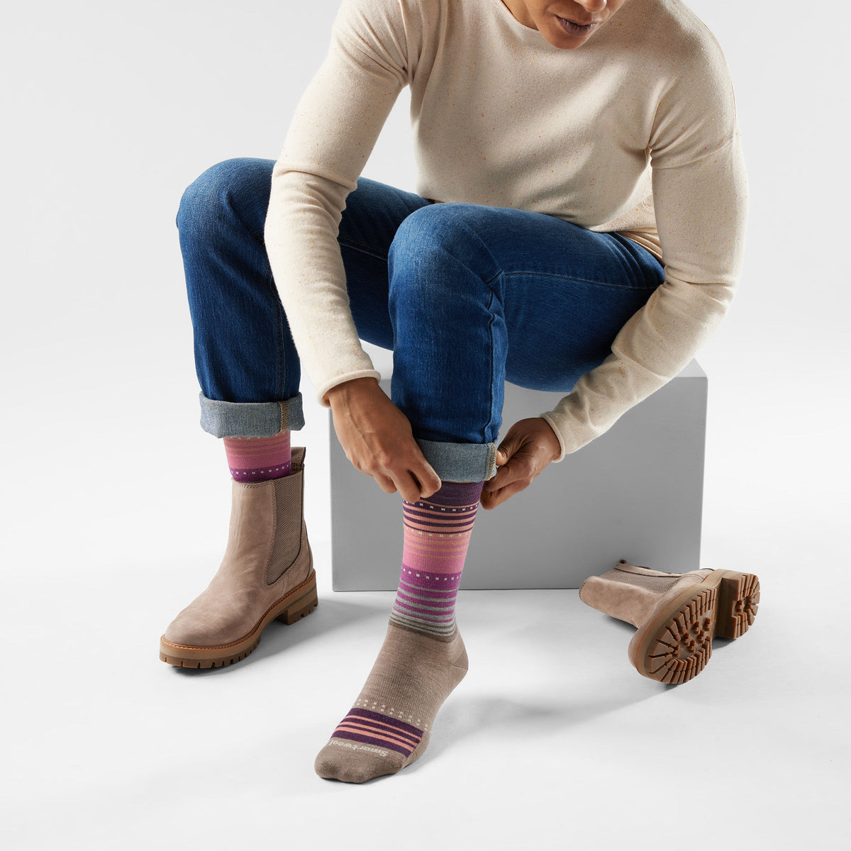 Smartwool Women's Everyday Stitch Stripe Crew Socks