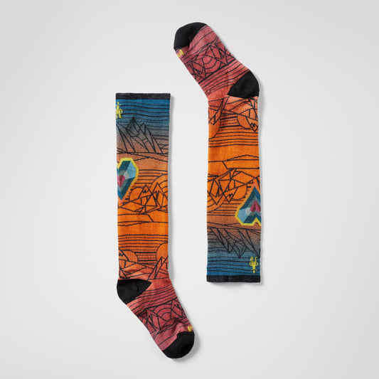 Smartwool Junior Ski Geo Peaks Print Over The Calf Socks