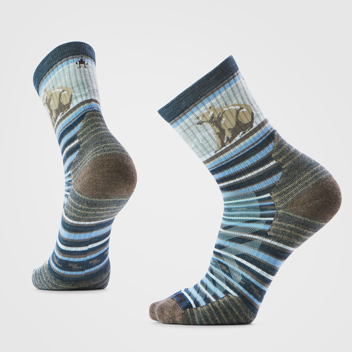 Smartwool Hike Bear Stripe Mid Crew Socks