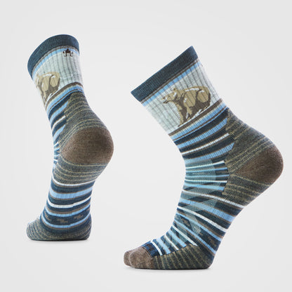 Smartwool Hike Bear Stripe Mid Crew Socks