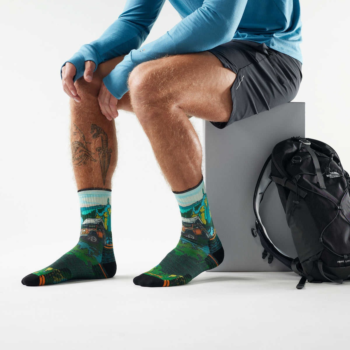 Smartwool Hike Trail Trekker Print Crew Socks