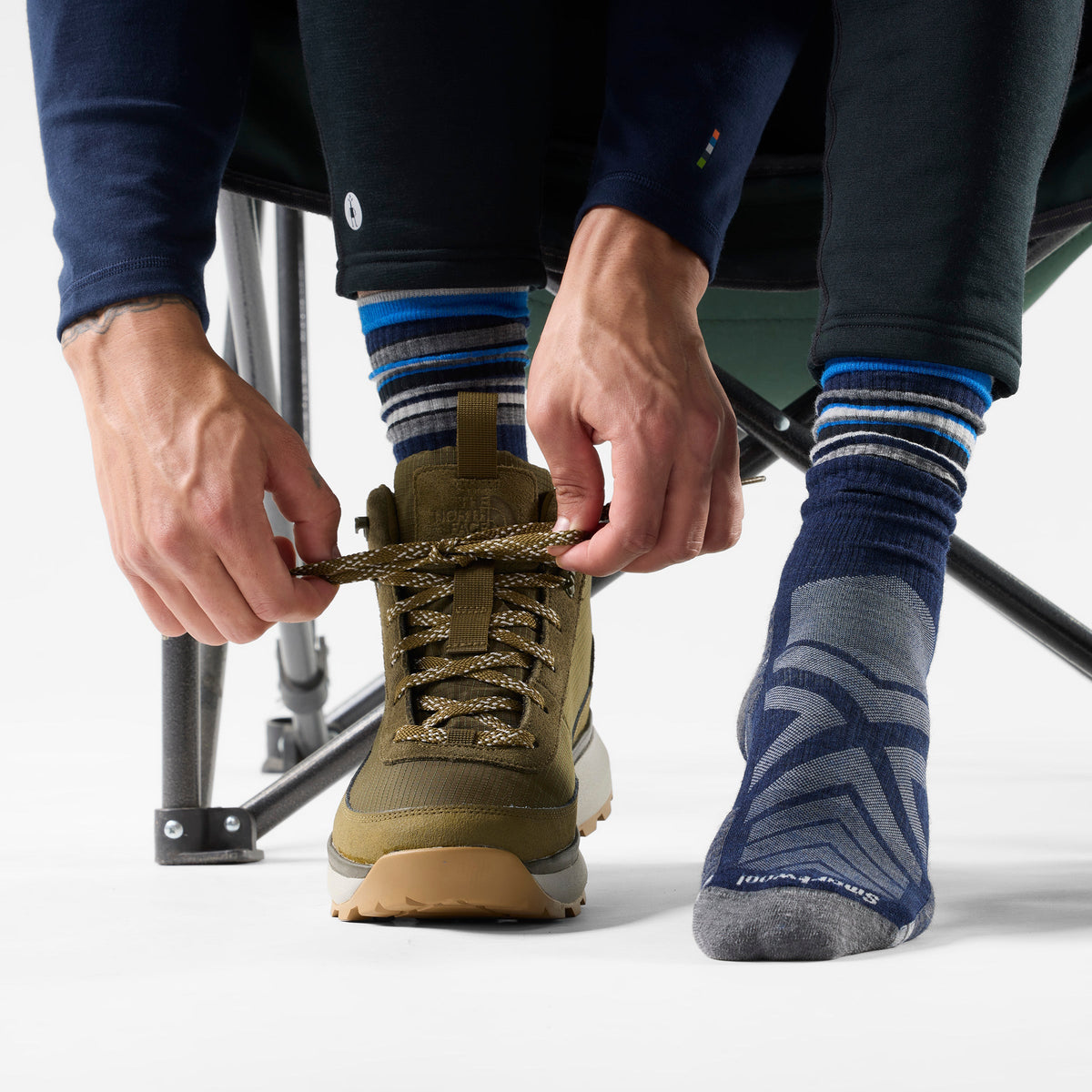Smartwool Hike Striped Crew Socks