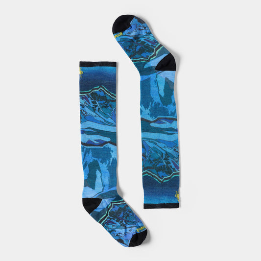 Smartwool Junior Ski Storm Peak Print Over the Calf Socks