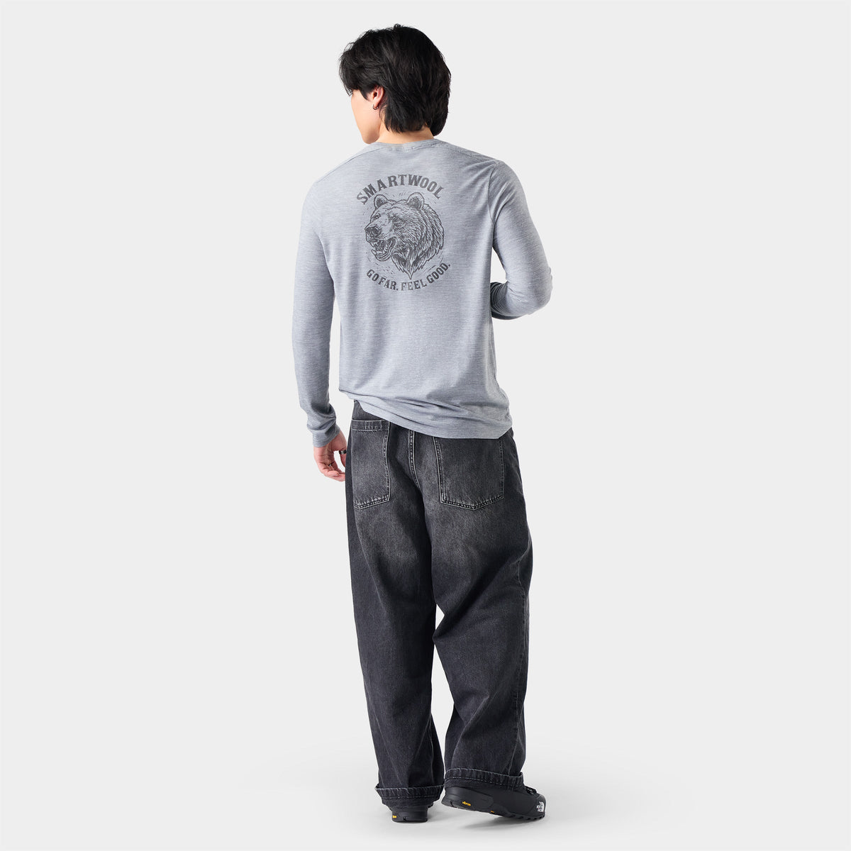 Smartwool Men's Hemp Blend Go Far Bear Long Sleeve Graphic Tee