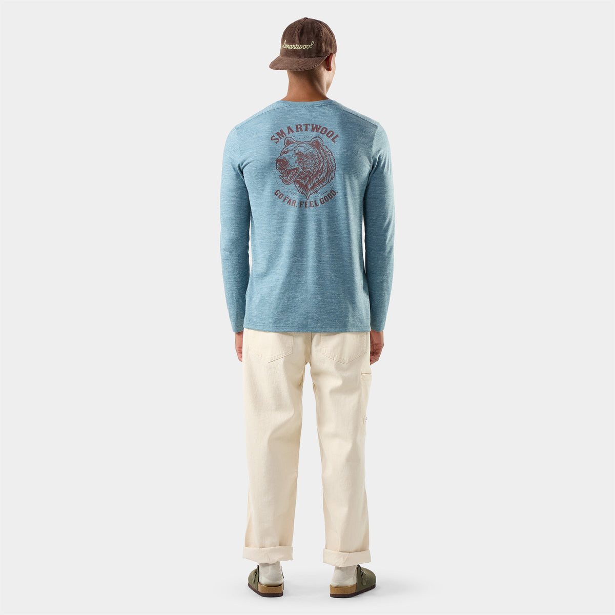 Smartwool Men's Hemp Blend Go Far Bear Long Sleeve Graphic Tee