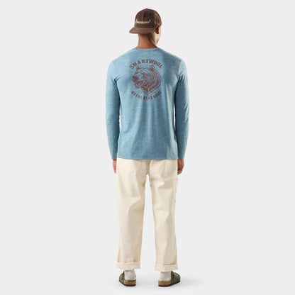 Smartwool Men's Hemp Blend Go Far Bear Long Sleeve Graphic Tee
