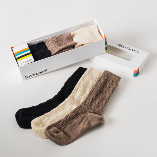 Smartwool Women's Everyday Cable Crew Socks Trio Gift Box