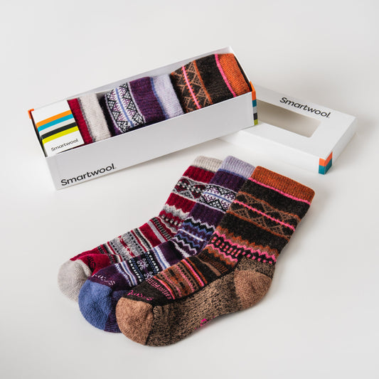 Smartwool Women's Everyday Cozy Snowed In Sweater Crew Socks Trio Gift Box
